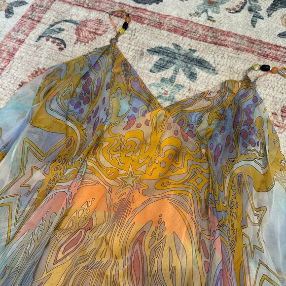 (SOLD) EMILIO PUCCI SS 2015 Psychedelic Print Silk Mini Dress (US 8) - Picture 5 of 7